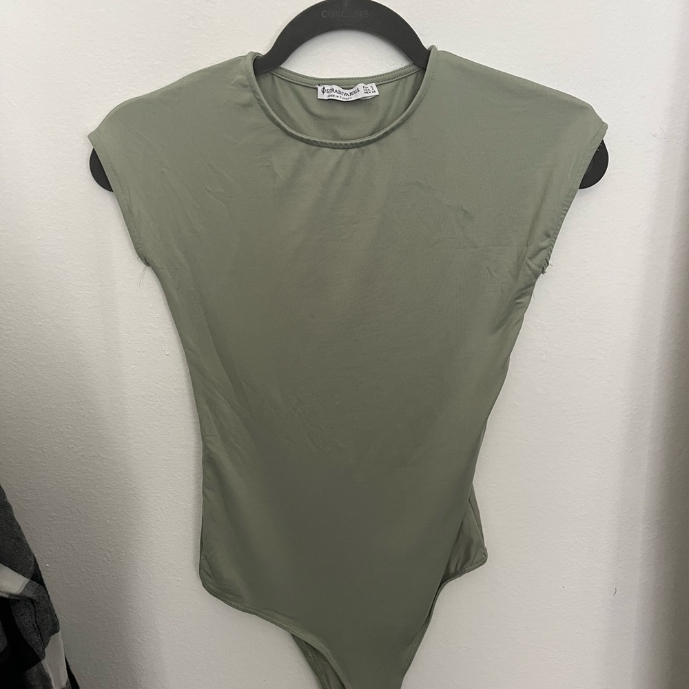 Olive Green Bodysuit Top